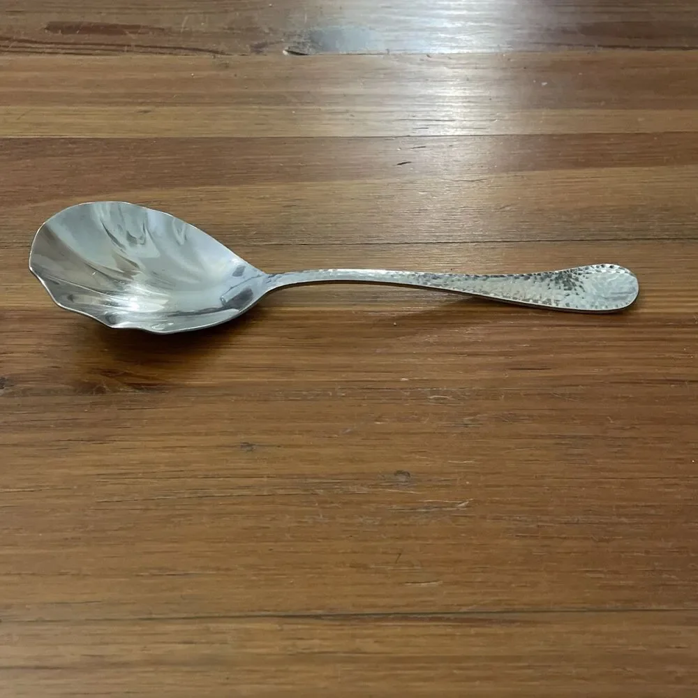 Reed & Barton Olde English Stainless 18/10 Serving Spoon Hammered Heritage Mint